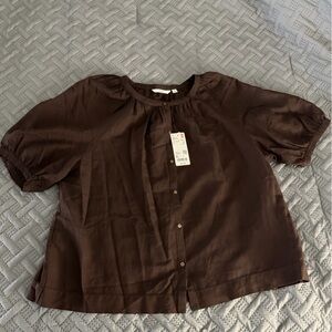 Uniqlo Chocolate Brown Women's Blouse